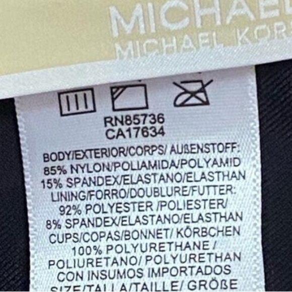 MICHAEL KORS Women Logo-Elastic String Bikini Top Black Swimsuit swim wear - Picture 4 of 9